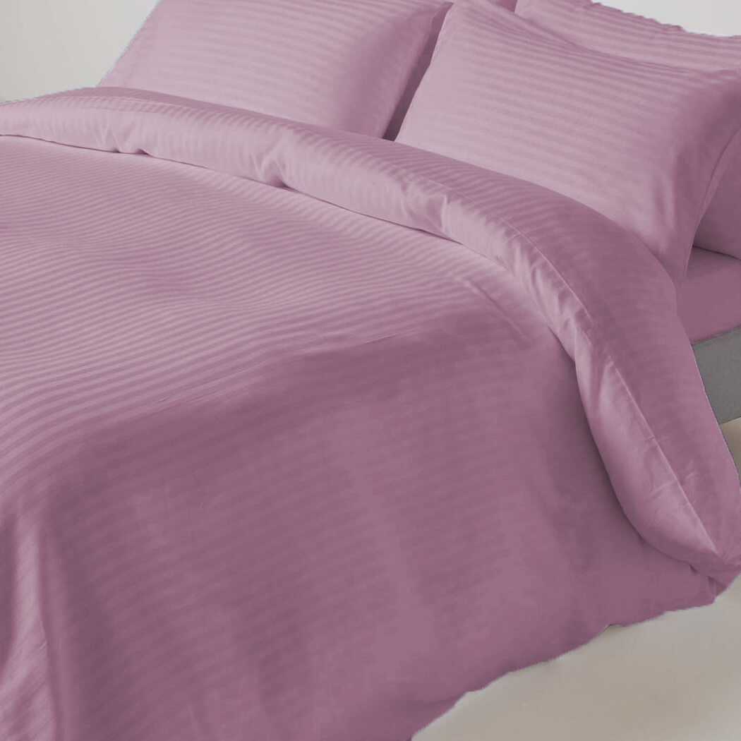 Pink DUVET COVER stripe 180X220